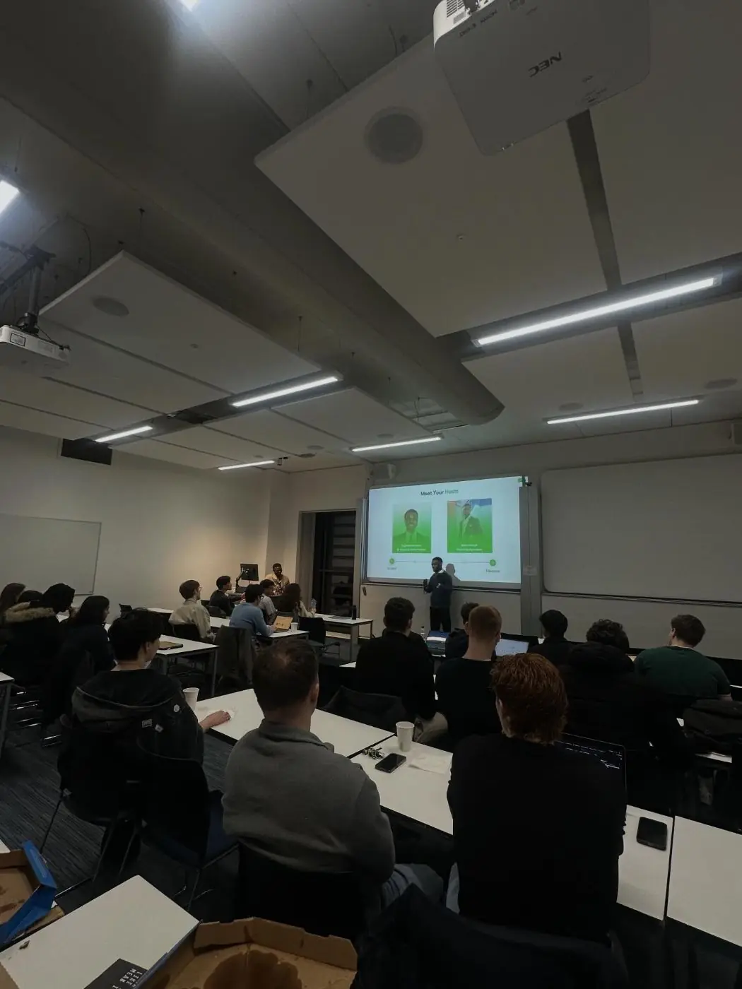 Members in a lecture theatre during a SOBIC workshop
